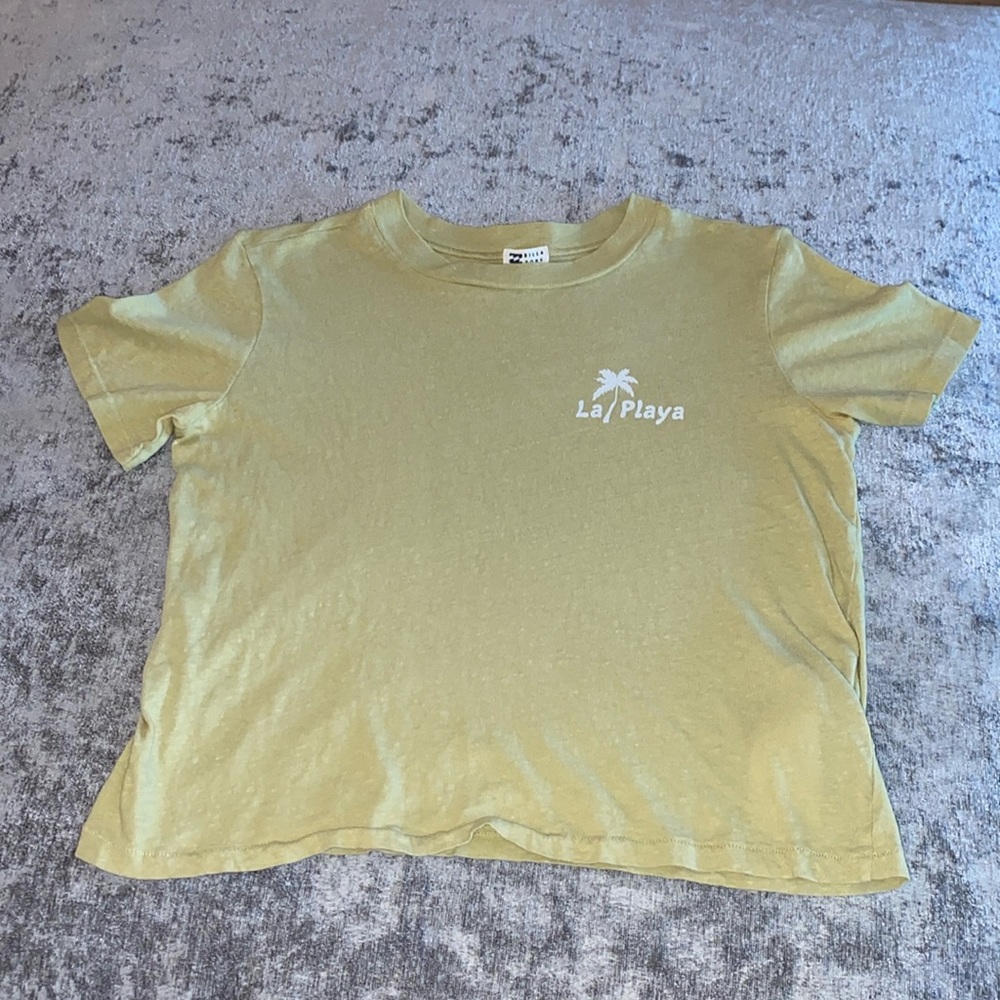 Billabong size small cactus green cropped short sleeve Tee. {238}